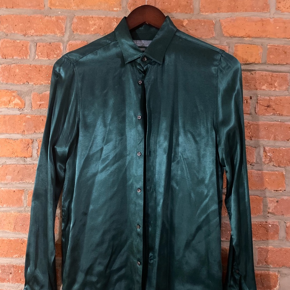 Zara satin button down